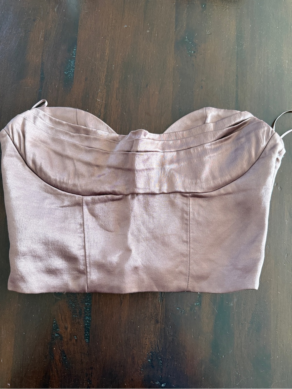 Zara metallic corset crop coquette flirty top Small